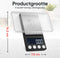 Kitchenwell digitale mini precisie keukenweegschaal - 0,01 tot 500 gram - 14,2 x 7,5 cm - zwart