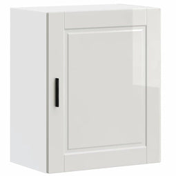 vidaXL - Keukenwandkast - Porto - bewerkt - hout - hoogglans - wit