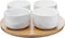 Cosy & Trendy - Bamboeplank met Schalen - Set van 5 - Grijs