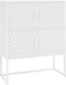 vidaXL - Hoge - kast - 80x35x100 - cm - staal - wit