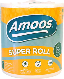 Amoos Super Roll 2-laagse XXL keukenrol - 10 normale rollen aan keukenpapier in 1 extra grote rol