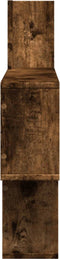 vidaXL - Wandschap - 100x15x70 - cm - bewerkt - hout - gerookt - eikenkleurig