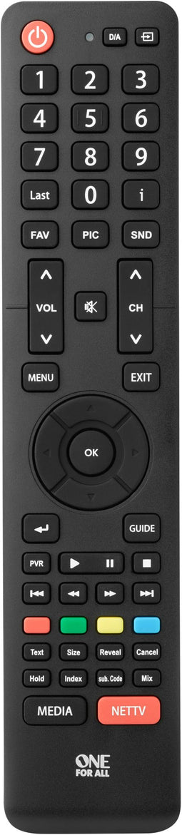 One For All URC 1916 - Afstandsbediening TV - Geschikt voor HiSense - Verlichte toetsen