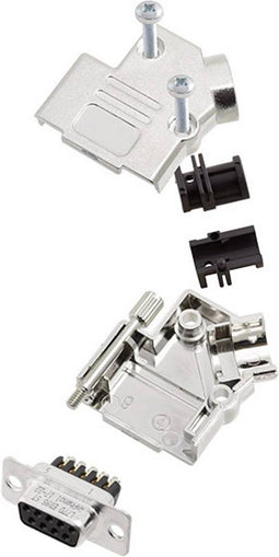 Amphenol L17D45PK-M-15+L77DA15SST D-sub female connectorset 45 ° Aantal polen: 15 Schroeven 1 stuk(s)