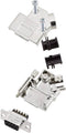Amphenol L17D45PK-M-15+L77DA15SST D-sub female connectorset 45 ° Aantal polen: 15 Schroeven 1 stuk(s)