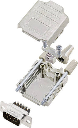 Amphenol L17DPPK15-M+L717DA15PST D-sub male connectorset 180 ° Aantal polen: 15 Schroeven 1 stuk(s)