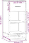vidaXL - Dressoir - 35,5x35x76 - cm - bewerkt - hout - en - metaal - zwart