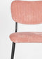Zuiver Benson Barkruk - Zithoogte 75 Cm - Set Van 2 - Stof Roze - Zwart Metalen Frame
