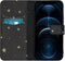 iMoshion Hoesje Geschikt voor iPhone 12 / 12 Pro Hoesje Met Pasjeshouder - iMoshion Design Softcase Bookcase - Goud / Zwart / Stars Gold