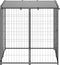 vidaXL - Hondenkennel - 6,05 - m² - staal - zilverkleurig