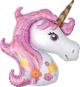 Amscan - SuperShape Magical Unicorn Folie Balloon (1stuks)