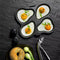 AMT Gastroguss 4-vaks bakvorm - Handgegoten aluminium - Lotan antiaanbaklaag - 27x23 cm - Ovenbestendig