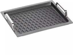 AMT Gastroguss Gastronorm bakplaat - BBQ oppervlak - Geschikt voor inductie - 35,5 x 32,5 cm - Met handgrepen