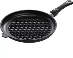 AMT Gastroguss Gietaluminium grillpan - Lotan antiaanbaklaag - Afneembare steel - Ovenbestendig tot 240°C - 32 cm