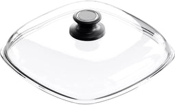AMT Gastroguss Glazen deksel 26x26 cm - hittebestendig tot 240°C - ovenvaste greep - Duits fabricaat