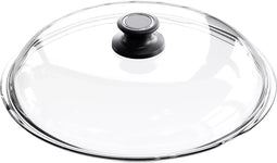AMT Gastroguss Glazen deksel - Ø 32 cm - Hittebestendig Pyrex - Vaatwasserbestendig - Wit - 0,5 kg