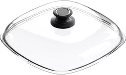 AMT Gastroguss Glazen deksel - vierkant - hittebestendig Pyrex - 28 x 28 cm