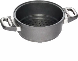 AMT Gastroguss Glazen stoominzet - Ø 20 cm - Hittebestendig - Geperforeerde bodem - Geschikt voor alle kookgerei