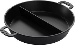 AMT Gastroguss Grote koekenpan - 50 cm - 2 segmenten - gietaluminium - anti-aanbaklaag - 13 liter capaciteit