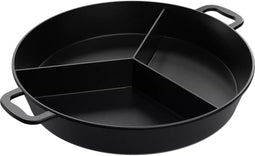 AMT Gastroguss Grote pan 65 cm - 3 segmenten - titanium - energiebesparend - vetvrij koken