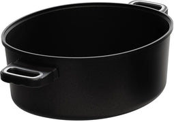AMT Gastroguss Ovale waterloze kookpan - 33x26 cm - Inductiegeschikt - Handgegoten aluminium - LOTAN antiaanbaklaag