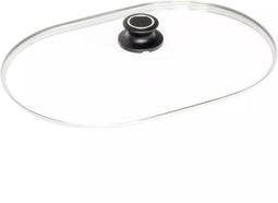 AMT Gastroguss Roosterdeksel met glazen knop - 42x28 cm - Veiligheidsglas - Ovenbestendig - Transparant ontwerp