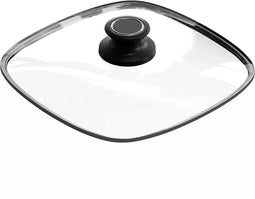 AMT Gastroguss Vierkant glazen deksel - 24x24 cm - roestvrijstalen rand - ovenbestendig tot 240°C