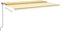 vidaXL - Luifel - handmatig - uittrekbaar - 500x300 - cm - geel - en - wit