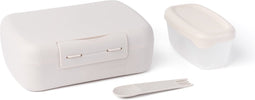 Amuse Brunch & Salad Brooddoos - Lunchbox - Brunchbox - Extra Snackdoosje en Spork - Magnetronbestendig - Beige