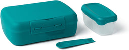 Amuse Brunch & Salad Brooddoos - Lunchbox - Brunchbox - met Extra Snackdoosje en Spork - Magnetronbestendig - Groen