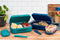 Amuse Brunch & Salad Brooddoos - Lunchbox - Brunchbox - met Extra Snackdoosje en Spork - Magnetronbestendig - Blauw