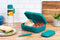 Amuse Brunch & Salad Brooddoos - Lunchbox - Brunchbox - met Extra Snackdoosje en Spork - Magnetronbestendig - Groen