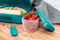 Amuse Brunch & Salad Brooddoos - Lunchbox - Brunchbox - met Extra Snackdoosje en Spork - Magnetronbestendig - Groen