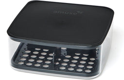 Amuse Kaasdoos - Vershouddoos - Vershoudbakjes - Stapelbaar - Grijs - 3 L