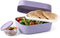 Amuse Lunchbox 3-in-1 Charcoal - Brooddoos met Rekker en Sauspotje - Vaatwas, magnetron, en diepvriesbestendig - Zwart