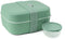 Amuse Lunchbox 3-in-1 Sage - Brooddoos met Rekker en Sauspotje - Vaatwas, magnetron, en diepvriesbestendig - Groen