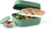 Amuse Lunchbox 3-in-1 Sage - Brooddoos met Rekker en Sauspotje - Vaatwas, magnetron, en diepvriesbestendig - Groen