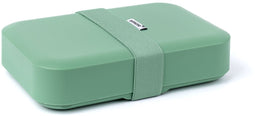 Amuse Lunchbox Large Sage - Brooddoos met Rekker – in Hoogte Verstelbaar – Vaatwasserbestendig – BPA-vrij - Groen - 210 x 140 x 50 mm
