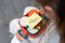 Amuse Rikko Poppy Flamingo Lunchbox - Kindveilige sluitingen - Ideaal Voor Maaltijdvoorbereiding - 3 Compartimenten