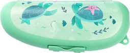 Amuse Sea Life Bananendoos Turtle - Bananenhouder met plek voor Naam - Bananen Bewaardoos met Clipsluiting - Vaatwasserbestendig - Groen