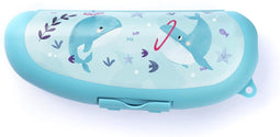 Amuse Sea Life Bananendoos Whale - Bananenhouder met plek voor Naam - Bananen Bewaardoos met Clipsluiting - Vaatwasserbestendig - Blauw