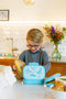 Amuse Sea Life Brooddoos Whale - Broodtrommel - Lunchbox met Handig scharnierdeksel - Vaatwasserbestending - Blauw - 500 ml