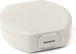 Amuse Snackbox - Snackdoosjes - Bewaardoos met Clipsluiting - Vaatwasserbestendig - Rond - Beige - 200 ml