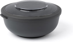 Amuse Tylla charcoal Life Bowl - Lunchbox - Verhouddoos met Tritan Deksel - Perfect afsluitbaar - Vaatwas, magnetron, en diepvriesbestendig - Zwart - 2000 ml