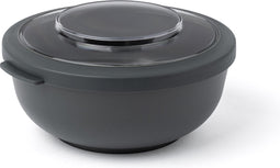 Amuse Tylla Charcoal Life Bowl - Lunchbox - Verhouddoos met Tritan Deksel - Perfect afsluitbaar - Vaatwas, magnetron, en diepvriesbestendig - Zwart - 1000 ml