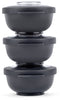 Amuse Tylla Charcoal Snack set - Perfect Afsluitbare Snackdoosjes - Voor onderweg - Vaatwas, magnetron, en diepvriesbestendig - Zwart - 3 x 200 ml