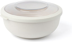 Amuse Tylla Oat Life Bowl - Lunchbox - Verhouddoos met Tritan Deksel - Perfect afsluitbaar - Vaatwas, magnetron, en diepvriesbestendig - Lichtgrijs - 2000 ml