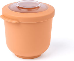 Amuse Tylla Peach Life Bowl - Lunchbox - Perfect Afsluitbare Verhouddoos - Voor onderweg - Vaatwas, magnetron, en diepvriesbestendig - Oranje - 500 ml