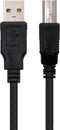 USB 2.0 A to USB B Cable NANOCABLE 10.01.0105-BK Black (4,5 m)