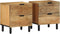 vidaXL - Nachtkastjes - 2 - st - 40x33x46 - cm - massief - mangohout - bruin